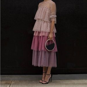 Halogen x Atlantic Pacific Tiered Midi Skrt